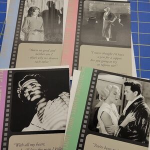TCM BAD girls of Cinema Set of 4 Blank Cards